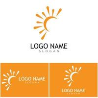 conception de modèle de logo soleil vector illustration icône