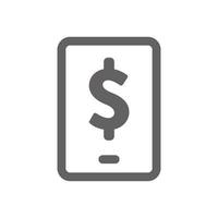 icône de transaction mobile. parfait pour la conception de sites Web ou les applications de paiement. illustration vectorielle simple. vecteur