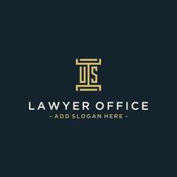 conception initiale du monogramme du logo américain pour le vecteur juridique, avocat, avocat et cabinet d'avocats