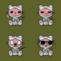 illustration vectorielle d'emoji maman chat mignon vecteur