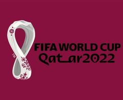 coupe du monde de la fifa qatar 2022 symbole logo officiel champion du monde conception d'illustration vectorielle abstraite avec fond marron vecteur