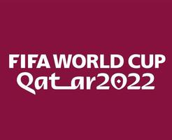 coupe du monde fifa qatar 2022 blanc logo officiel champion symbole conception vecteur illustration abstraite avec fond marron