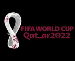 mondial fifa coupe du monde qatar 2022 logo officiel champion symbole conception vecteur illustration abstraite avec fond noir