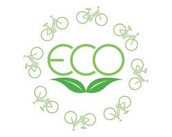 vecteur de logo de vélo écologique