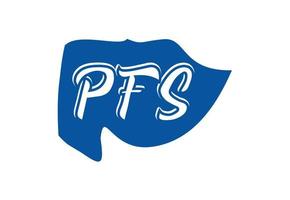 modèle de conception de logo et d'icône de lettre pfs vecteur