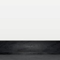dessus de table en pierre noire isolé sur fond blanc, modèle web promotionnel - vecteur