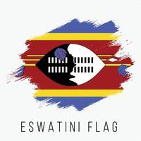 drapeau de vecteur grunge eswatini