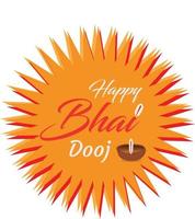 conception du festival joyeux bhai dooj vecteur