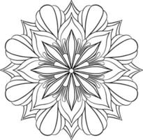 mandala noir et blanc pour coloriage. illustration vectorielle vecteur