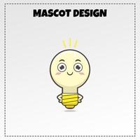 lampe logo vector mascotte illustration design