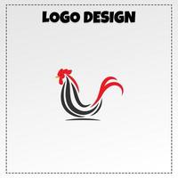 nourriture logo poulet mascotte illustration vecteur conception