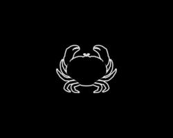 silhouette de vecteur de contour de crabe