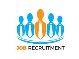 logo de recrutement vecteur