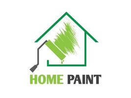 logo de peinture à la maison vecteur