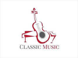 logo de musique classique vecteur