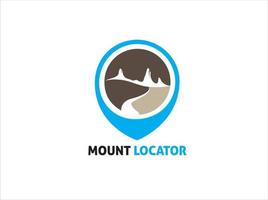 logo de l'application de localisation de montagne vecteur