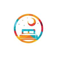 création de logo vectoriel de lit. création de logo d'icône de magasin de lit.