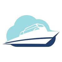 création de logo vectoriel de bateau à voile. symbole d'icône de bateau à voile.