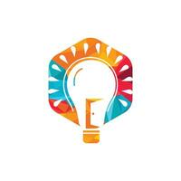 création de logo vectoriel de salle intelligente. logo d'icône d'ampoule et de pièce.