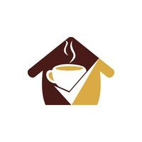 création de logo vectoriel de chèque de café. tasse à café avec une coche.