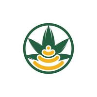 création de logo vectoriel wifi cannabis. symbole ou icône de chanvre et de signal.