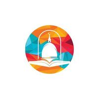 création de logo vectoriel école islamique. modèle de logo d'apprentissage musulman.