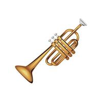 instrument de trompette réaliste vecteur
