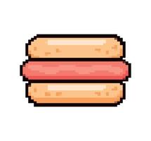 hot-dog pixel art vecteur