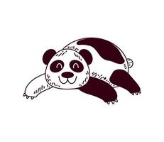panda mignon vecteur
