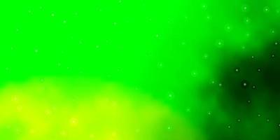 modèle vectoriel vert clair avec des étoiles au néon.