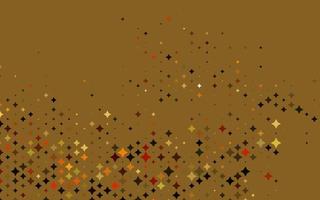 couverture vectorielle orange clair avec petites et grandes étoiles. vecteur