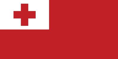 le drapeau national des tonga. drapeau tonga, vecteur, illustration vecteur