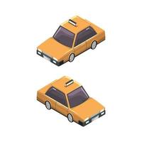 conception de vecteur d'illustration isométrique de taxi