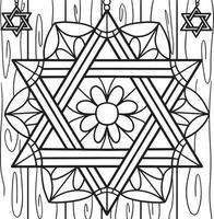 hanukkah étoile de david coloriage pour les enfants vecteur