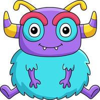 assis monstre dessin coloré clipart vecteur