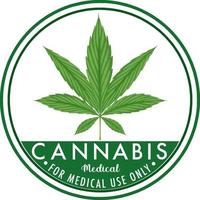 logo d'insigne de cannabis médical vecteur