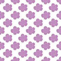 motif floral vectorielle continue avec des fleurs. flore printanière. style enfant simple dessiné à la main. jolie petite pour tissu, textile, papier peint. papier numérique sur fond blanc vecteur