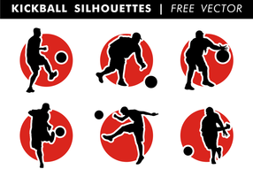 Kickball silhouettes vecteur gratuit