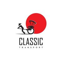 logo de transport classique vecteur