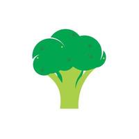 logo de brocoli, vecteur de conception d'étiquettes végétaliennes