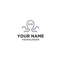 dessin au trait octopus logo design vecteur stock