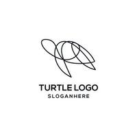 conception de vecteur de dessin au trait simple logo tortue