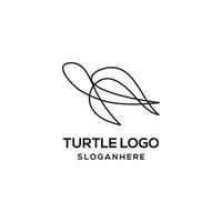 conception de vecteur de dessin au trait simple logo tortue