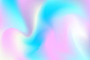 fond dégradé irisé holographique. illustration vibrante abstraite au néon. papier peint pastel arc-en-ciel rose et bleu. bannière de vecteur dynamique.