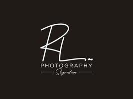 lettre rl signature logo template vecteur