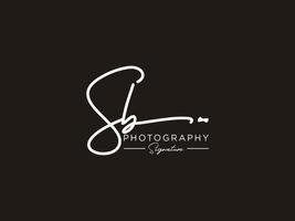 lettre sb signature logo template vecteur