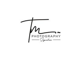 lettre tm signature logo template vecteur