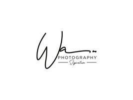 lettre wa signature logo template vecteur