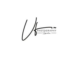 lettre vf signature logo template vecteur