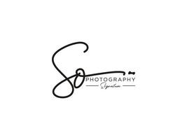 lettre si signature logo template vecteur